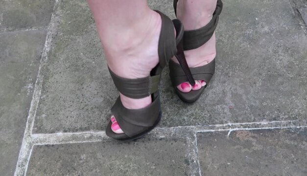 Femdom showing pedicure sexy Stilettos