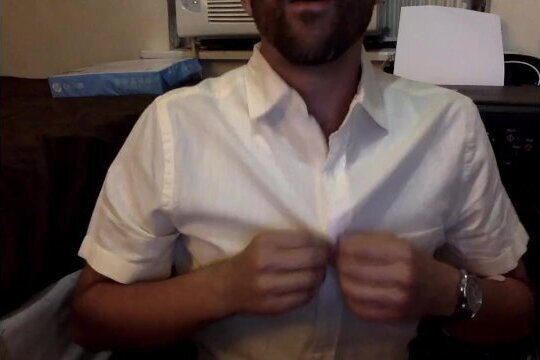 Almost Caught Stripping Jerking Office