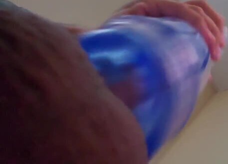 Under Balls View Fuking Fleshlight With Desperate Loud Moaning Cumshot