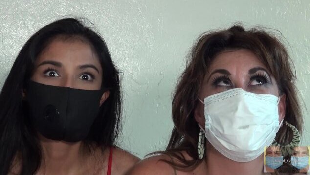 Eyelashes Fluttering Smoking Through Masks During Covid