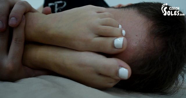 Wendy's cold tiny feet need attention (small feet, bare feet, close feet, feet bed,toes)
