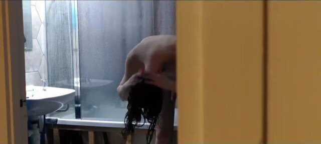 Cute trans girl shower