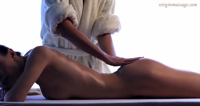 Brunette Vika gets first time massage