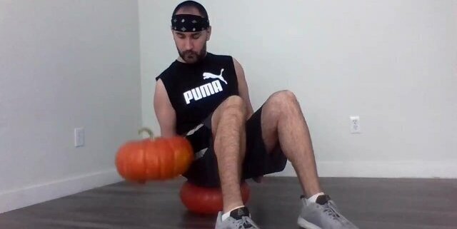 Pumpkin Workout and Hogtie