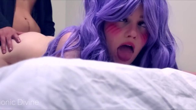 Ahegao Girl gets Cuffed Fucked