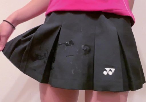 テニス部ユニフォームのスカートに射精 Sport Clothes
