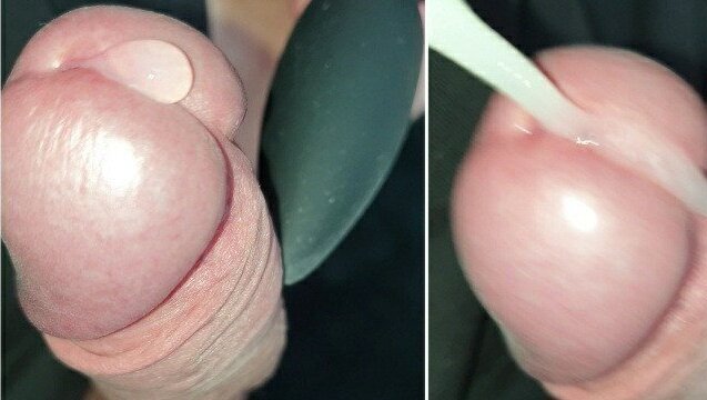 Vibrator huge thick cumshot, 60fps