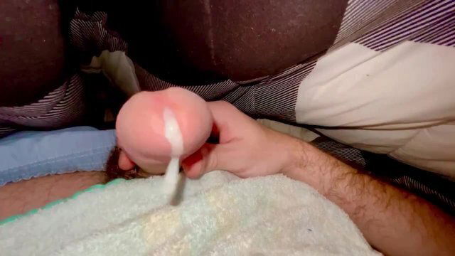 POV: Your watching your straight best friend jerk under blanket!