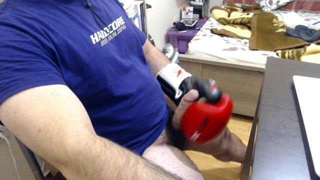 Fetish Dimitris Nastymind Strokes cums with boxing glove