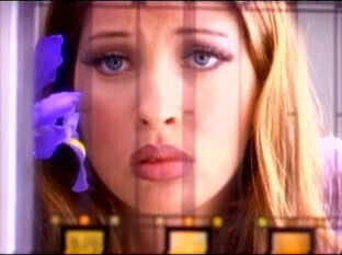 British slut Goldie in a FFM threesome into stockings