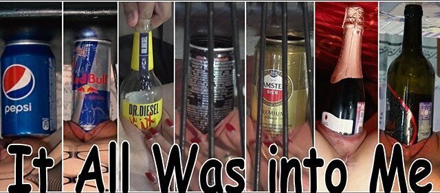 Compilation. Bottle, soda and beer can insertion.