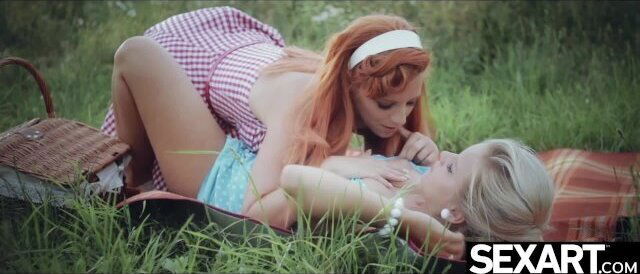 Stunning lesbians with perfect pussy retro road trip