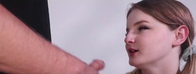 *NEW* Pigtailed Teener Dishes Sloppy Blowjob