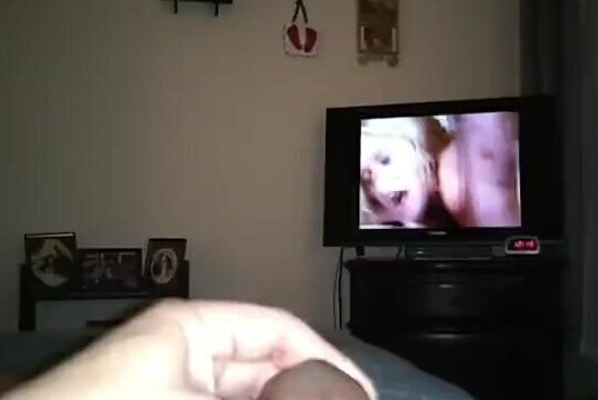 MochaCoca watching porn cums stomach eats