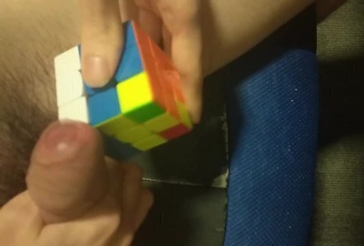 solves Rubik's Cube with penis