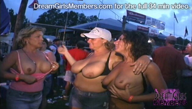 Wild Biker Chicks Show Pussy Rally