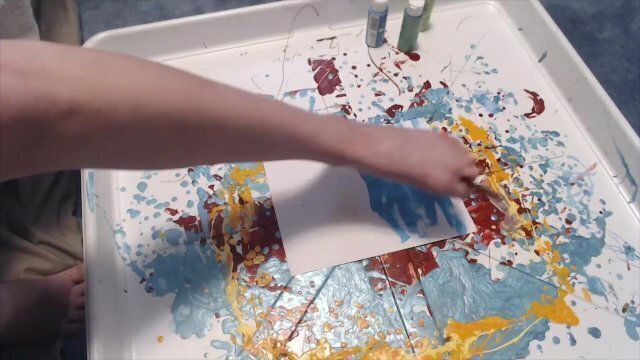 first painting using feet