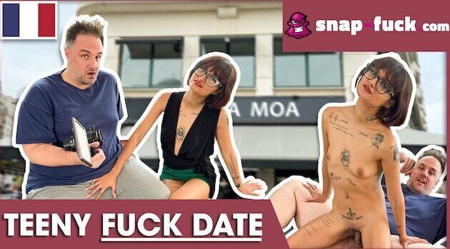 Cute teen Candy sucks rides guy's dick! SNAP FUCK