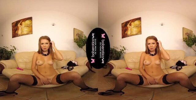 Solo gal, Mila using new, pink vibrator,