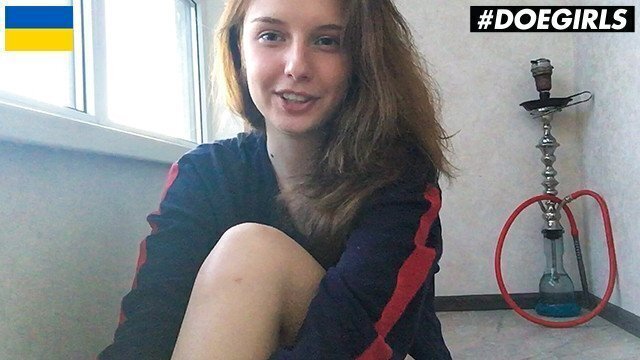 DoeGirls Sienna Petite Ukrainian Fingers Pink Pussy Home