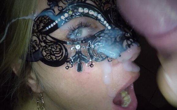 Dutch masked blonde girl facial compilation loves