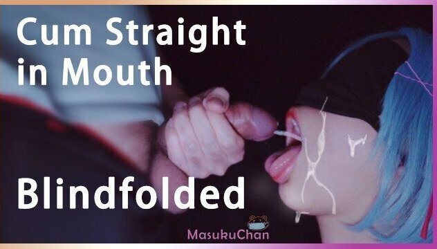 Girlfriend Cosplay Blindfolded Hard Blowjob Cumshot Straight Mouth