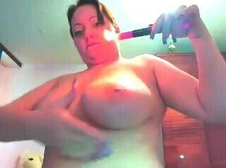 Chubby plaing with candles