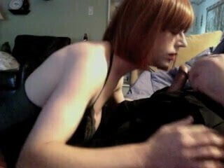 Sucking a real cock