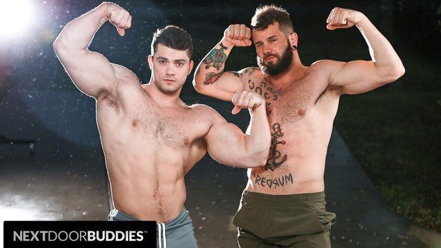 Johnny Hill’s Muscular Fucked Handsome Bodybuilder NextDoorBuddies