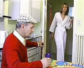 Amateur French couple in 3some anal fucking with Papy Voyeur