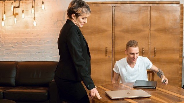 TUTOR4K. Prankster hides tutors glasses nicely fucks mature woman