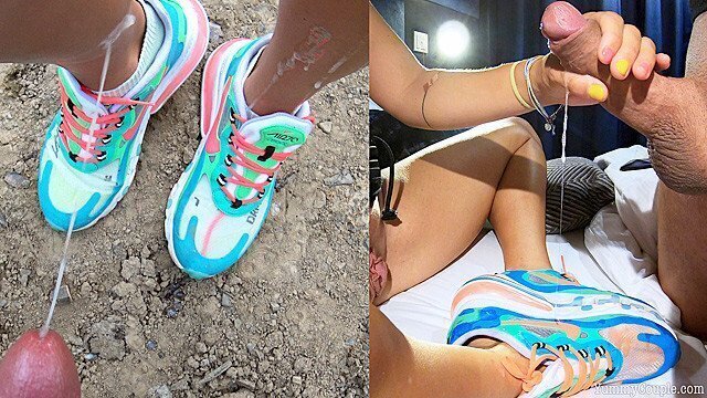 Nike Sneakers Cumpilation HUGE Cumshots YummyCouple