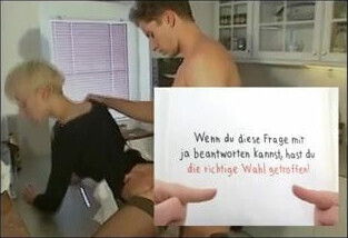 German Maid gets frisky in the kitchen