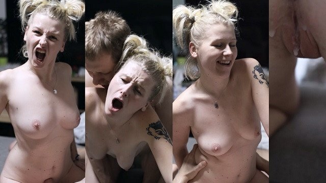 Horny blonde teen girl wants pregnant, choice needs creampie