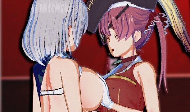 Hololive Houshou Marine Shirogane Noel Yuri Hentai