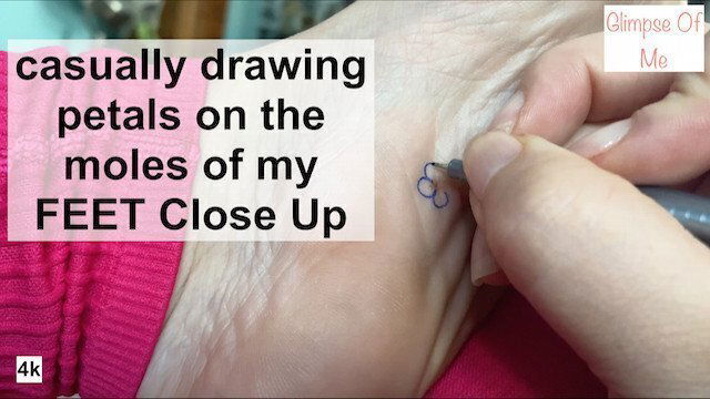 drawing petals moles feet ..foot fetish glimpseofme