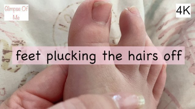 feet, casual, hair plucking, adding lotion, short outdoor clips glimpseofme
