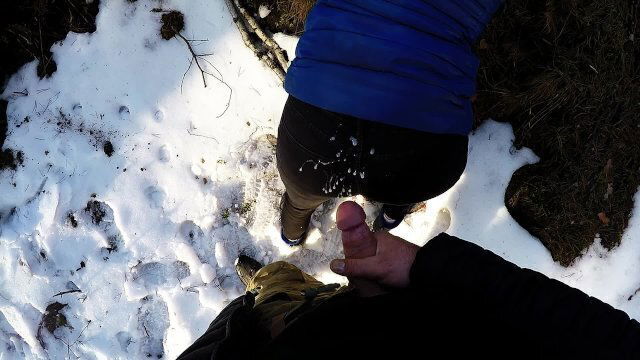 Polish teenage girl wants suck winter walk, ending black jeans