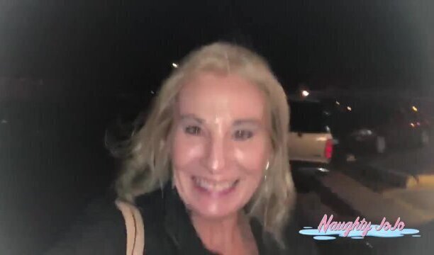 Public cumwalk-NaughtyJoJo-Joanna Meadows- 2 cumshot facials for MILF with cumwalk on city street 