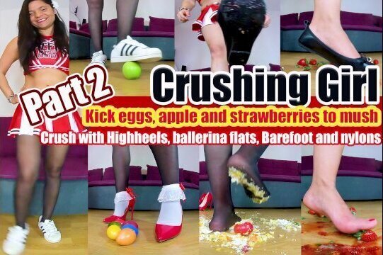 Kati sneakers ballerinas barefoot crushing crushes eggs apples strawberries with heels