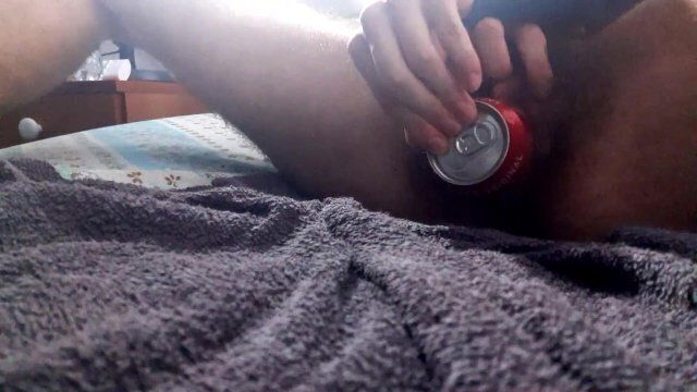 fucks pussy with soda massive squirt