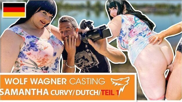 Chubby Samantha Kiss gets fucked hard under Public! Wolf Wagner Casting