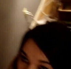 Chunky wife on her knees gets cum.