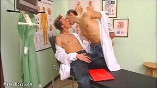 Boy gets anal examination from a skilled gay doc