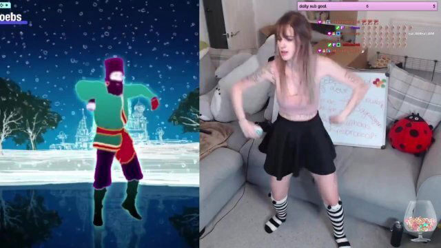 SWEATY CUTE GIRL DANCING RASPUTIN