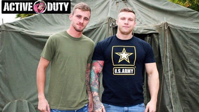 ActiveDuty Tatted Army Muscle Hunks Fuck