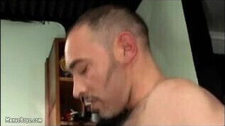 Old gay doctor probes his patients ass with dick