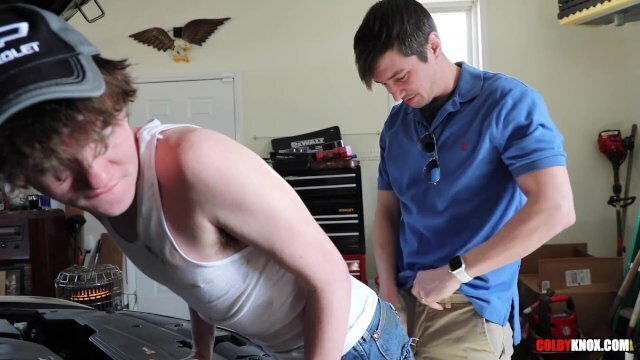 Colby Chambers Dicks Down Sexy Country Mechanic Right Through Wranglers!!