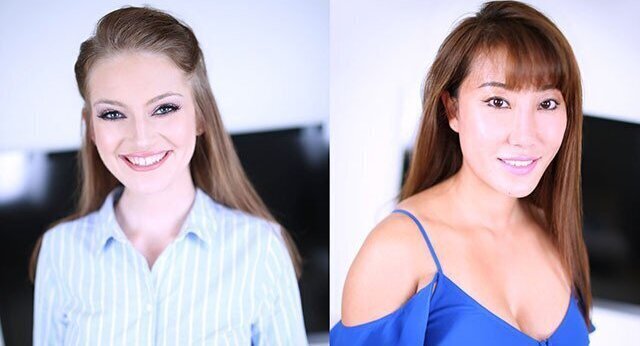 Maya Kendrick & Tiffany Rain Give POV Suck Jobs