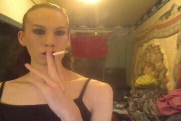 elegant CHAINSMOKING lady